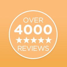 over 4000 5* reviews logo